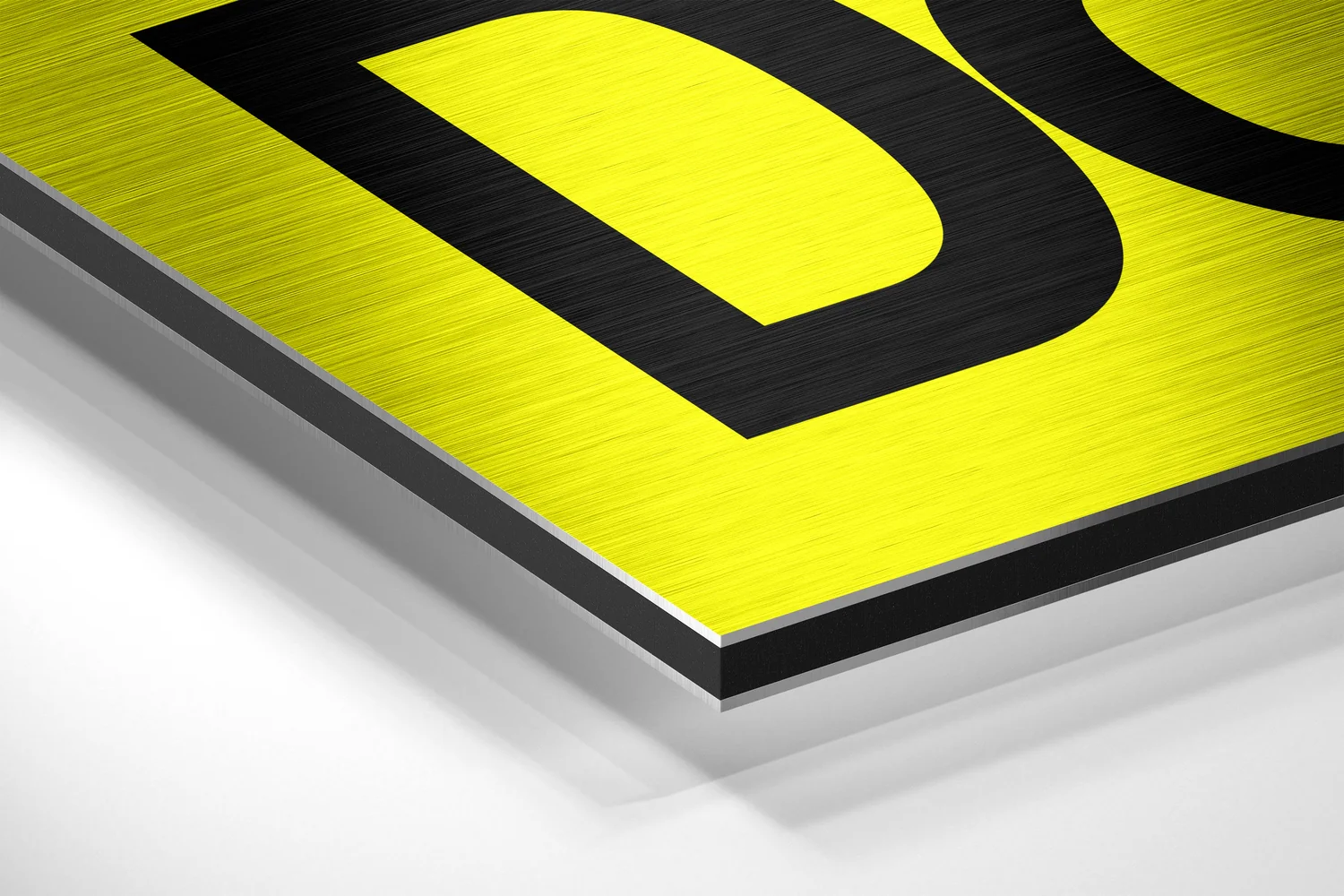 Yellow Bold Get Shit Done Brushed Aluminum Dibond Wall Art - Image 2