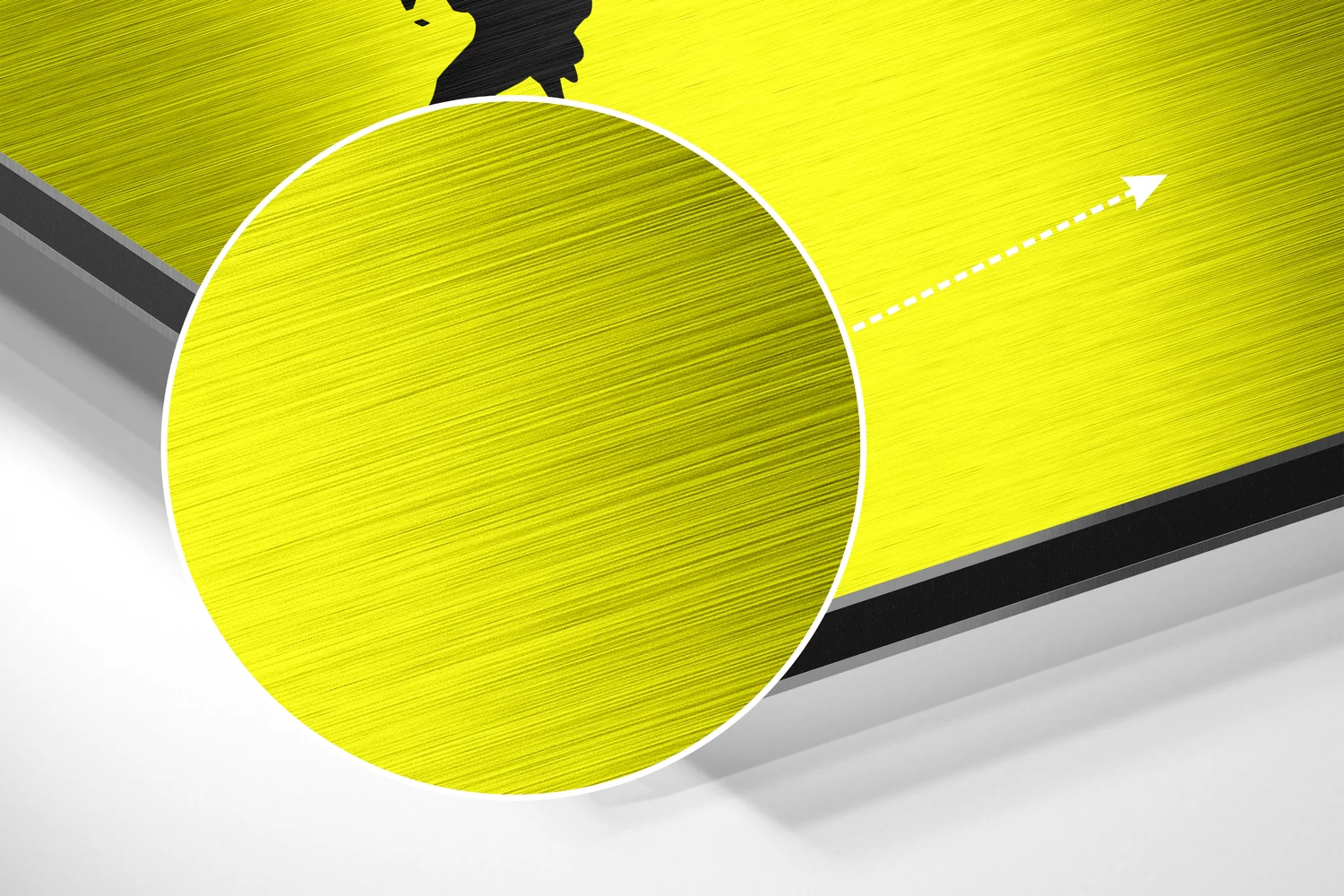 Yellow Brush Get Shit Done Brushed Aluminum Dibond Wall Art - Image 3