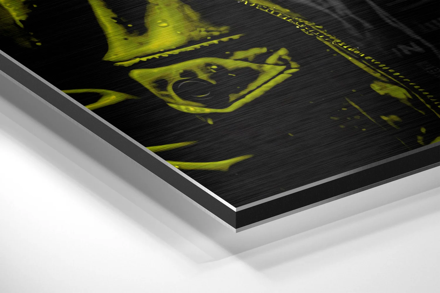 Yellow Hoodie DJ Gorilla Aluminum Brushed Aluminum Dibond Wall Art - Image 2