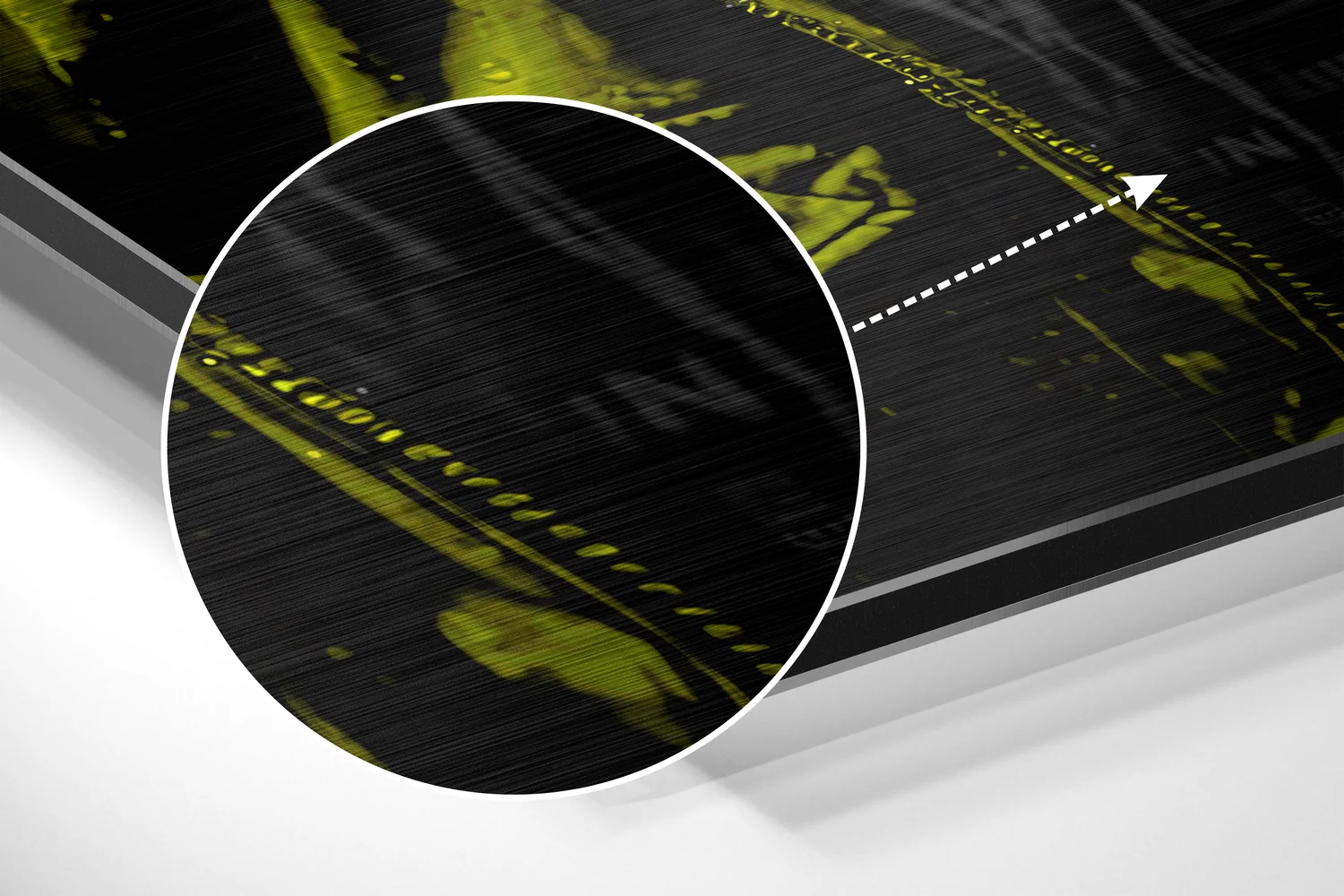 Yellow Hoodie DJ Gorilla Aluminum Brushed Aluminum Dibond Wall Art - Image 3