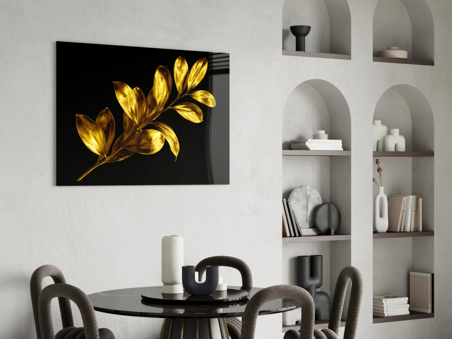 Yellow Leaves Glass Wall Art - Image 5