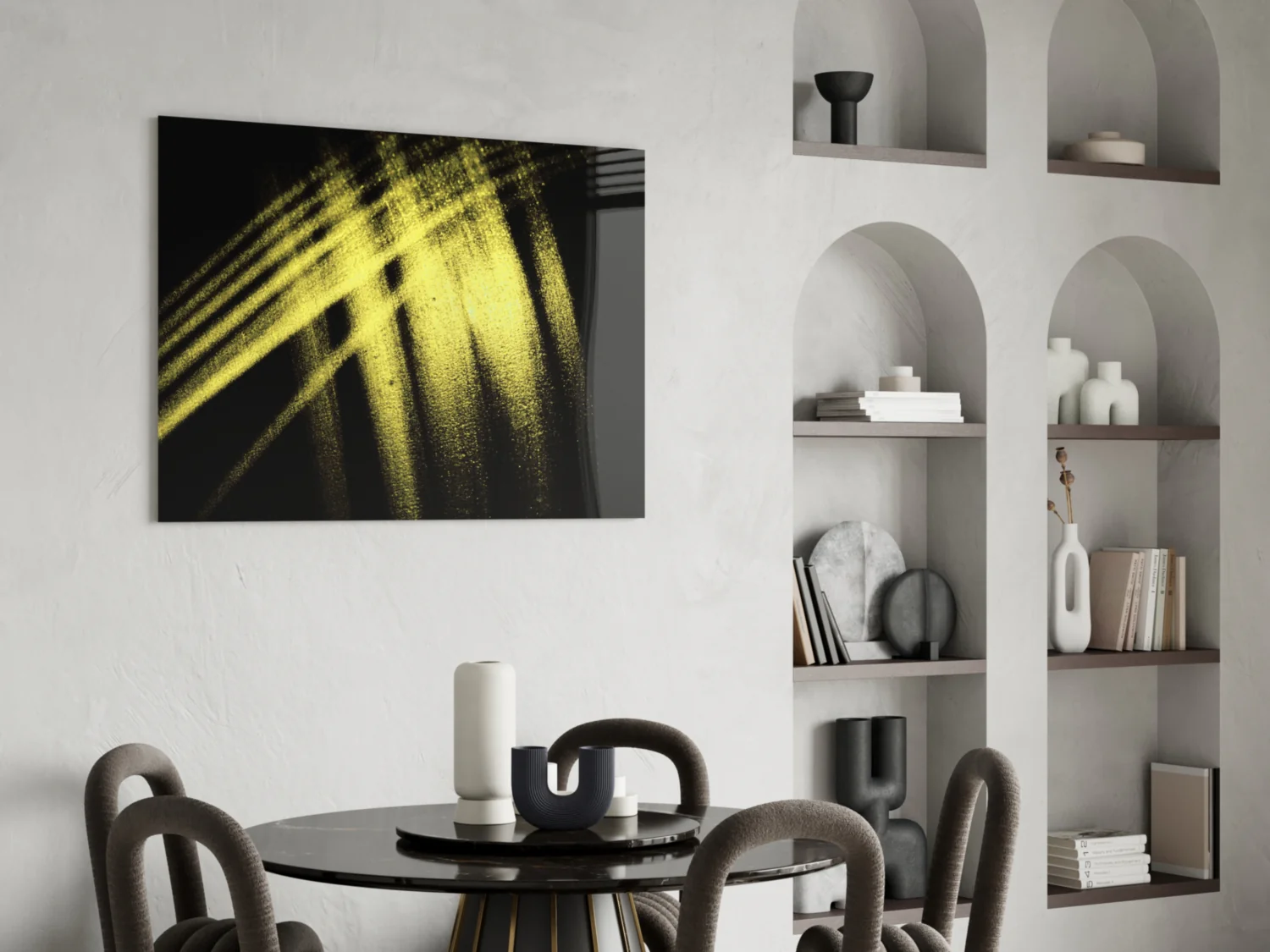 Yellow Lights Glass Wall Art - Image 5