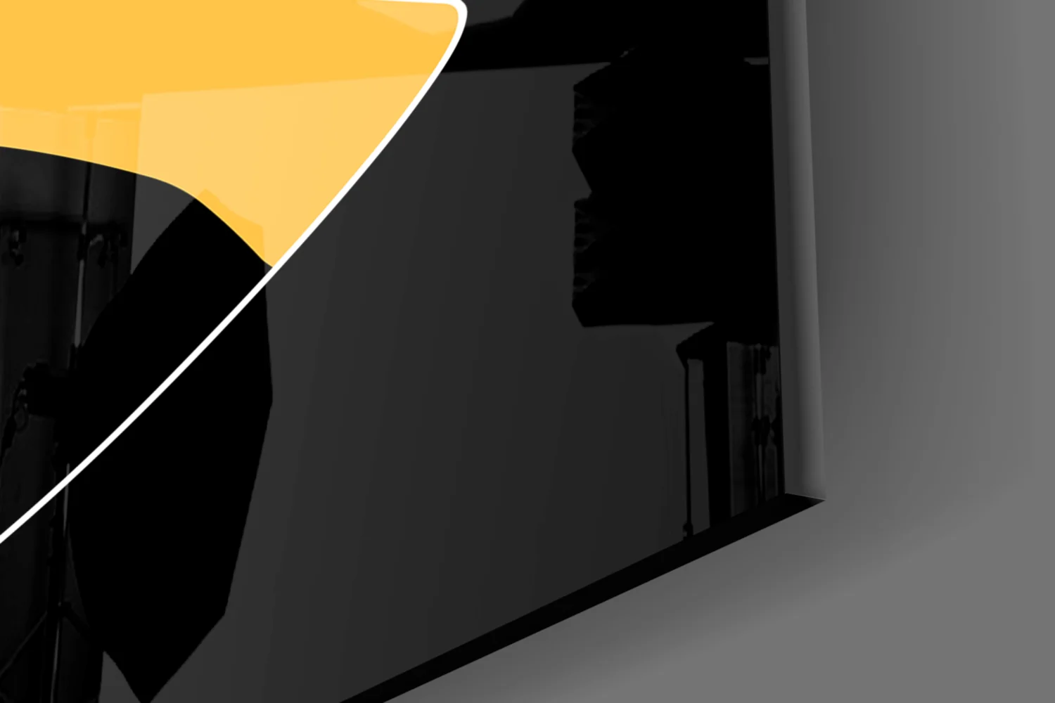 Yellow Moon Top Knot Woman Glass Wall Art - Image 7