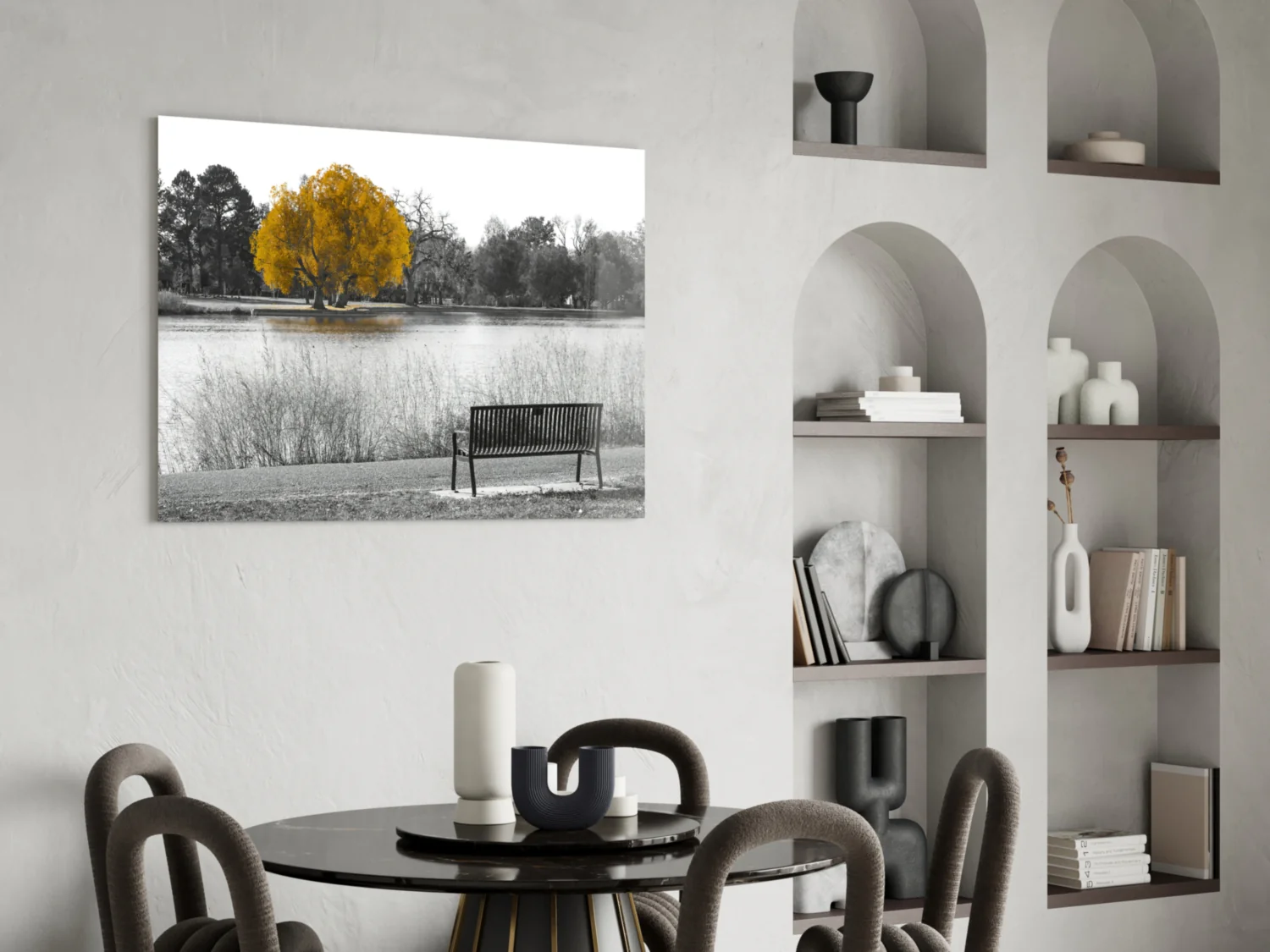 Yellow Tree Glass Wall Art - Image 6