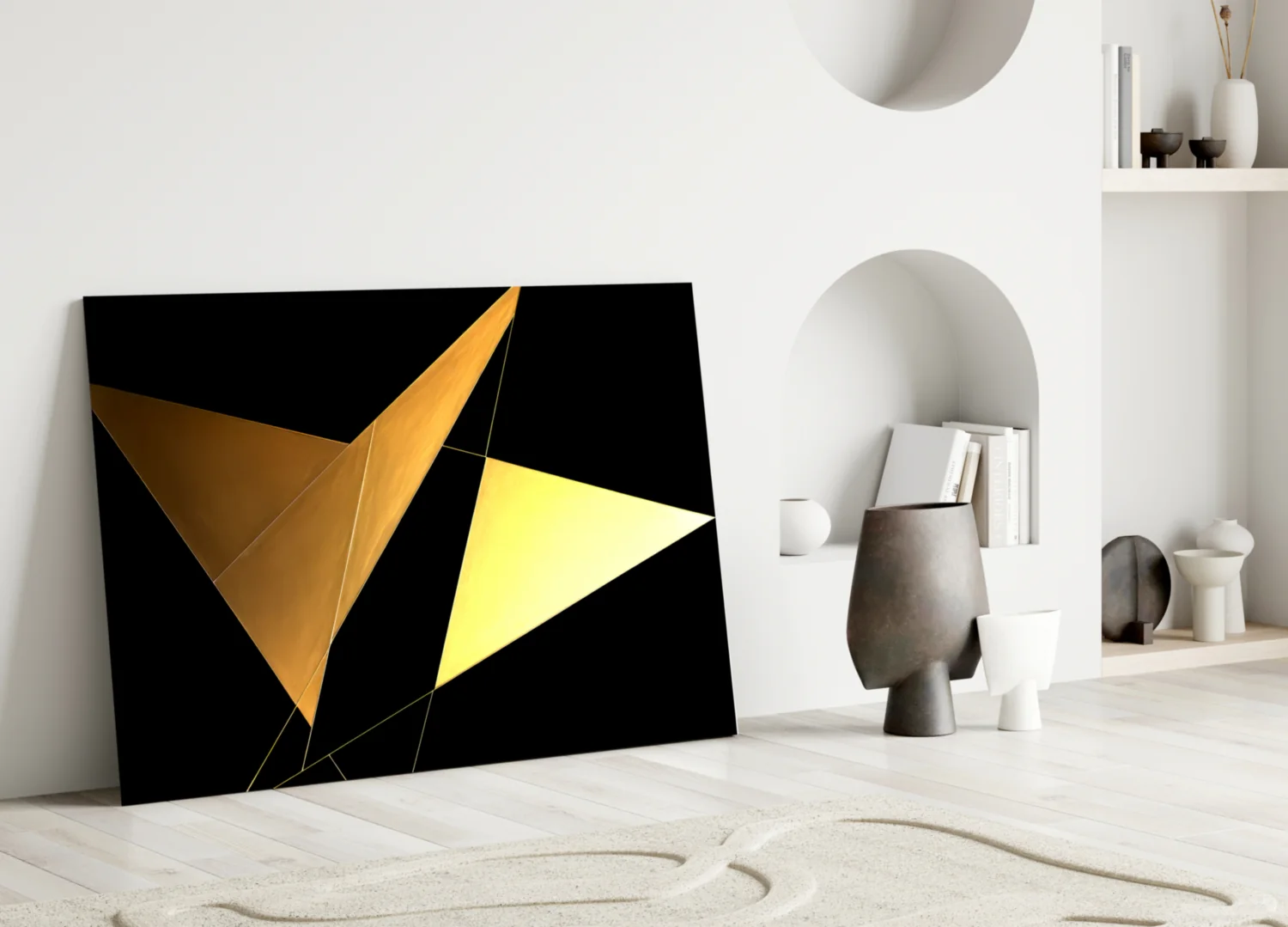 Yellow Wings Glass Wall Art|| Designer's Collection - Image 4