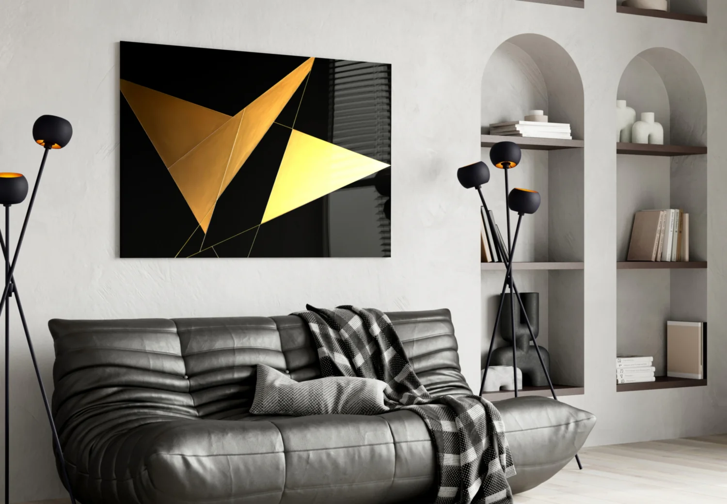 Yellow Wings Glass Wall Art|| Designer's Collection - Image 5