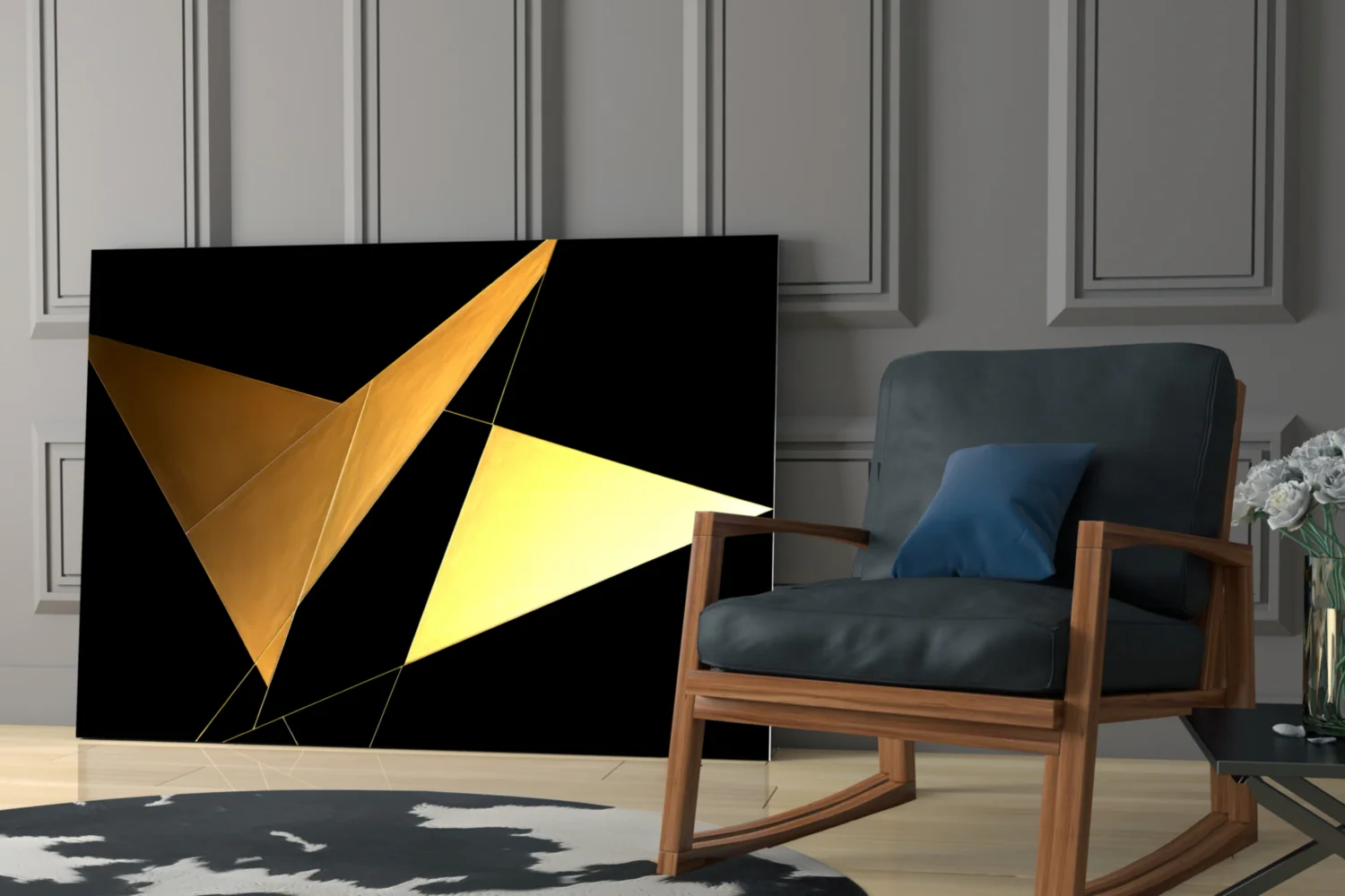 Yellow Wings Glass Wall Art|| Designer's Collection - Image 7