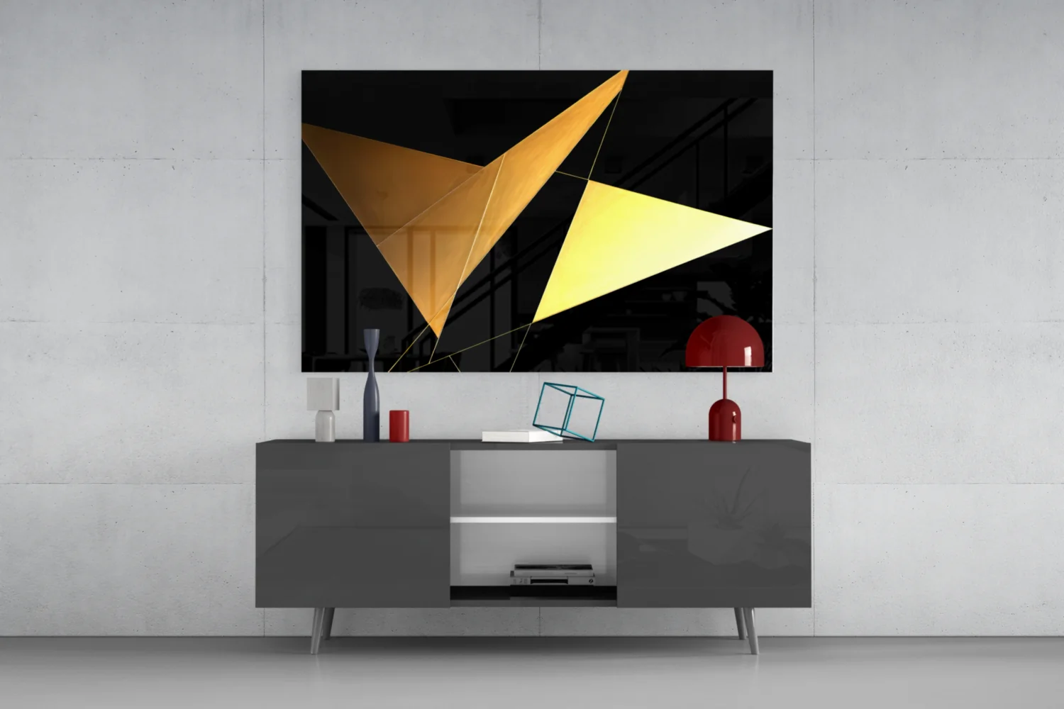 Yellow Wings Glass Wall Art|| Designer's Collection - Image 9