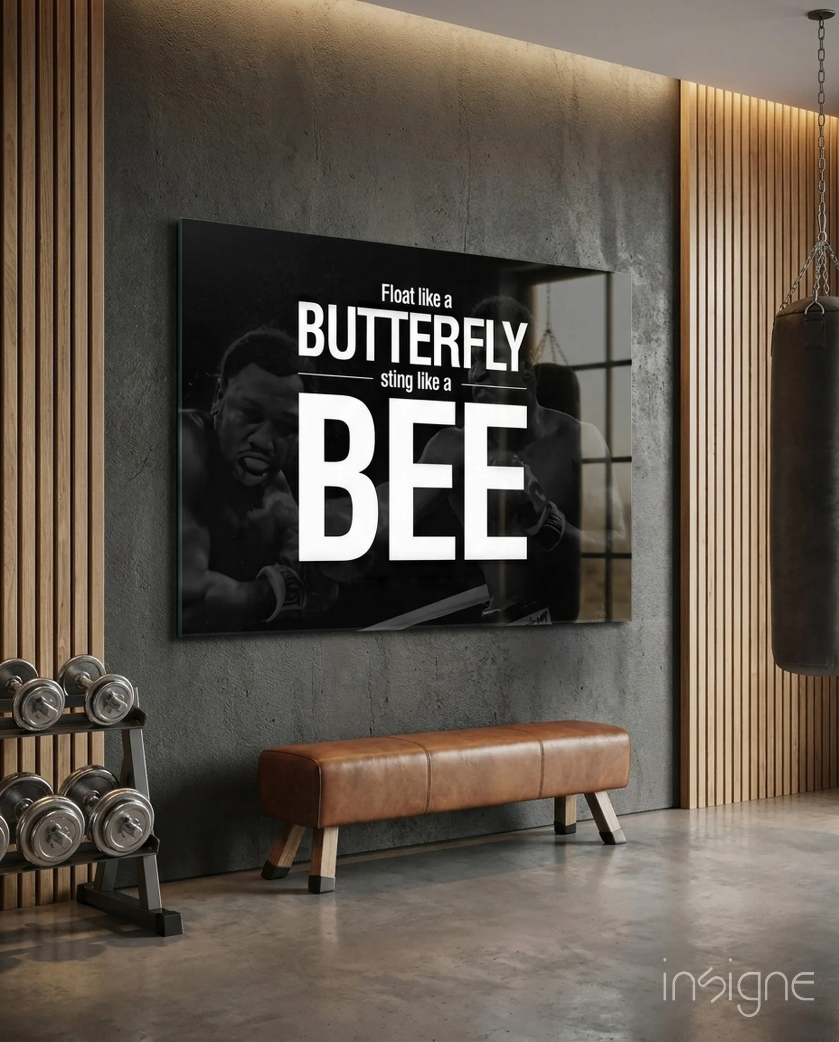 Knockout Boxer Glass Wall Art