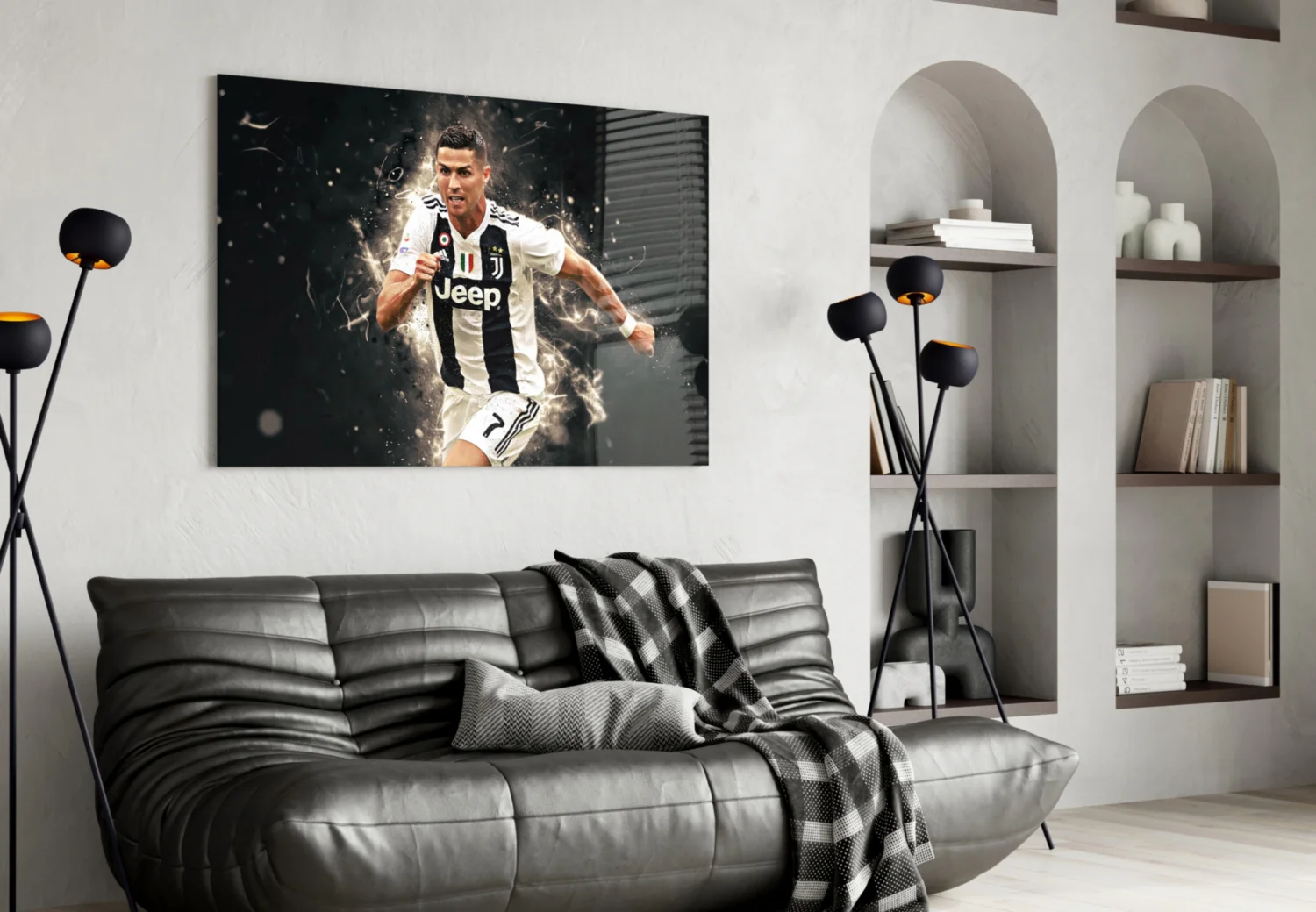 Football Superstar Glass Wall Art - Image 4