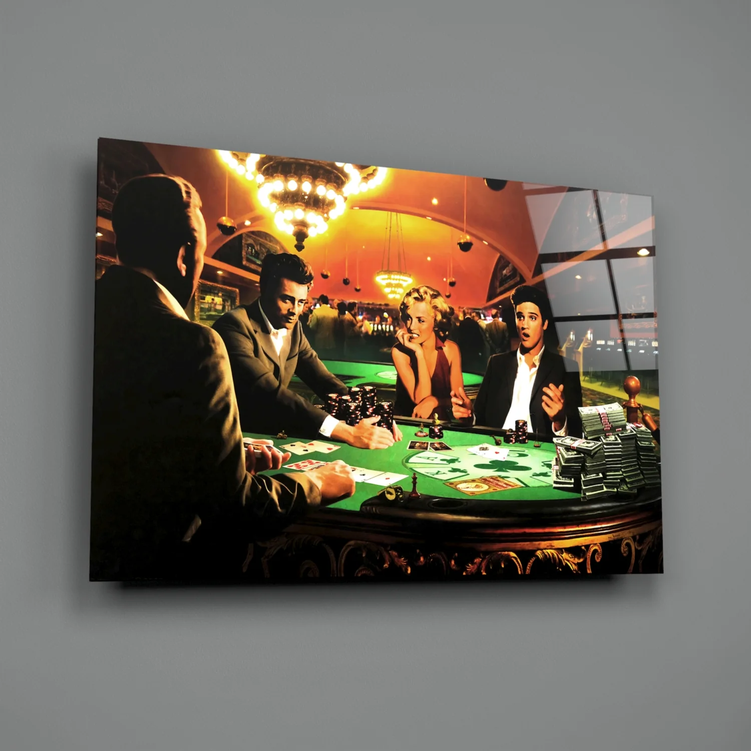 Retro Screen Icons Glass Wall Art - Image 2