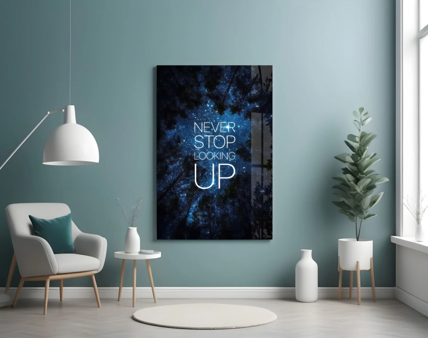 Never Stop Glass Wall Art - Image 4