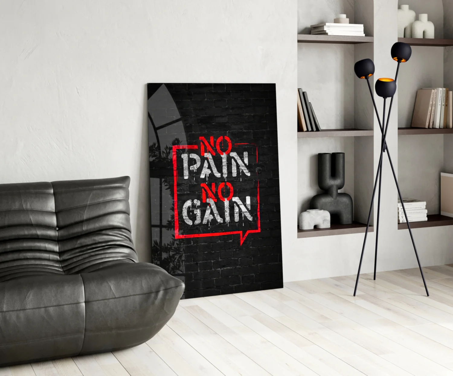 No Pain No Gain Glass Wall Art - Image 5