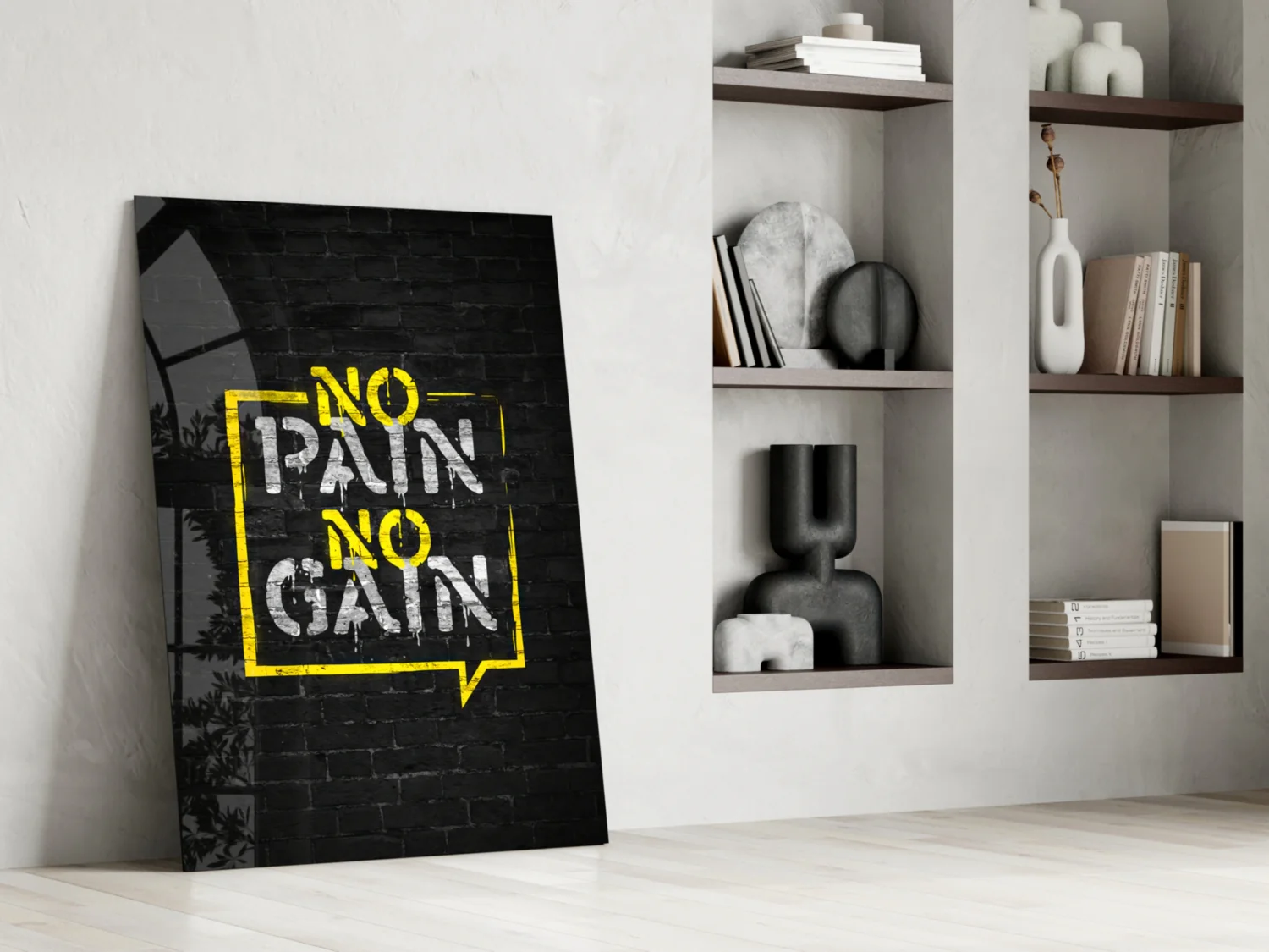 No Pain No Gain Glass Wall Art - Image 6
