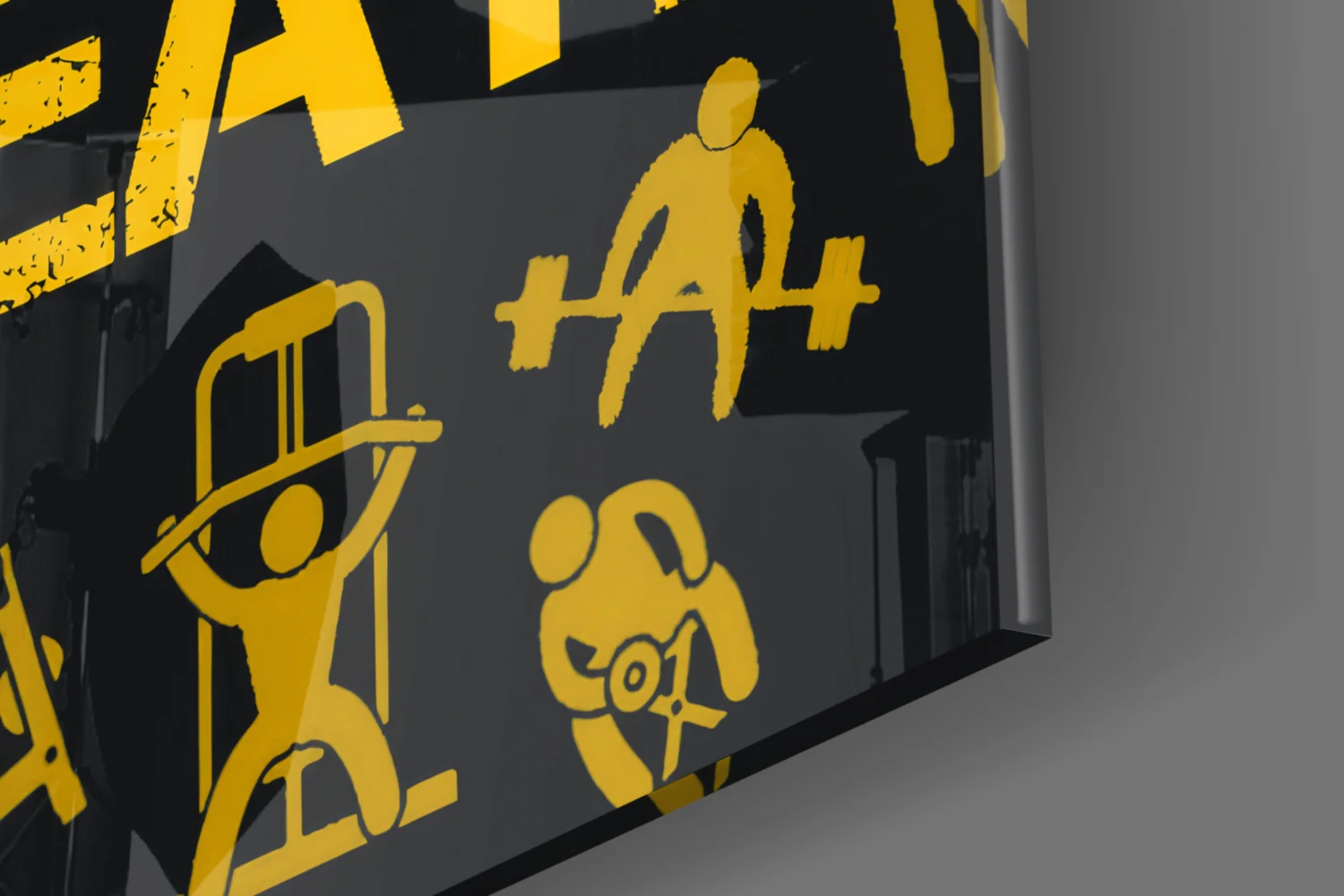 Eat, Lift, Sleep Glass Wall Art - Image 7