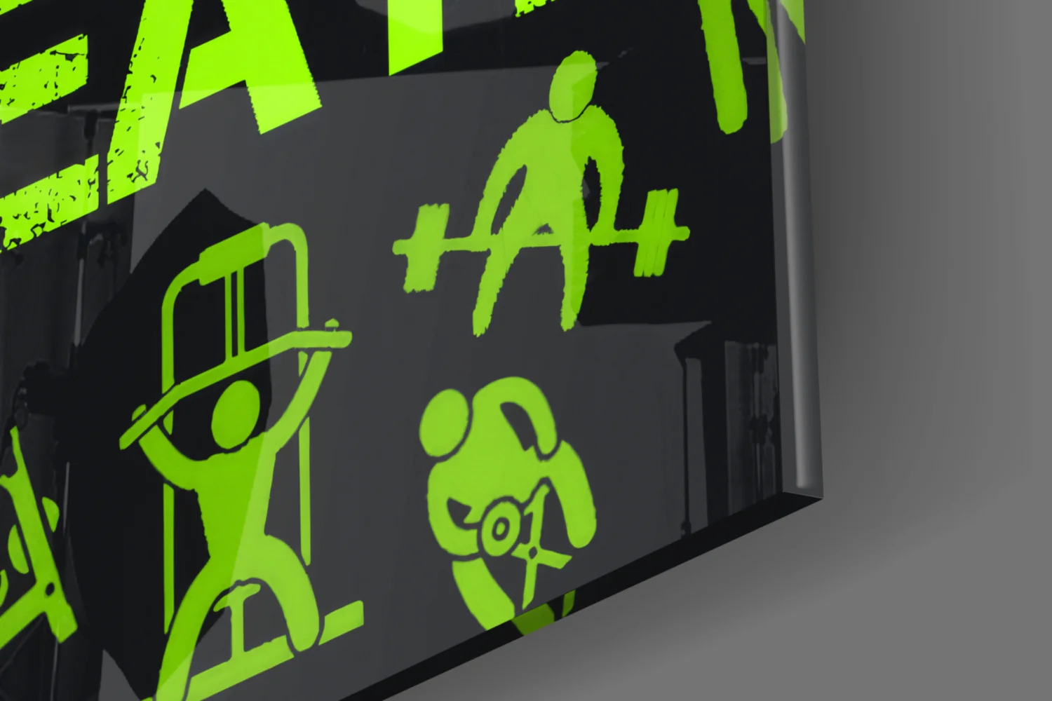 Eat, Lift, Sleep Glass Wall Art - Image 7