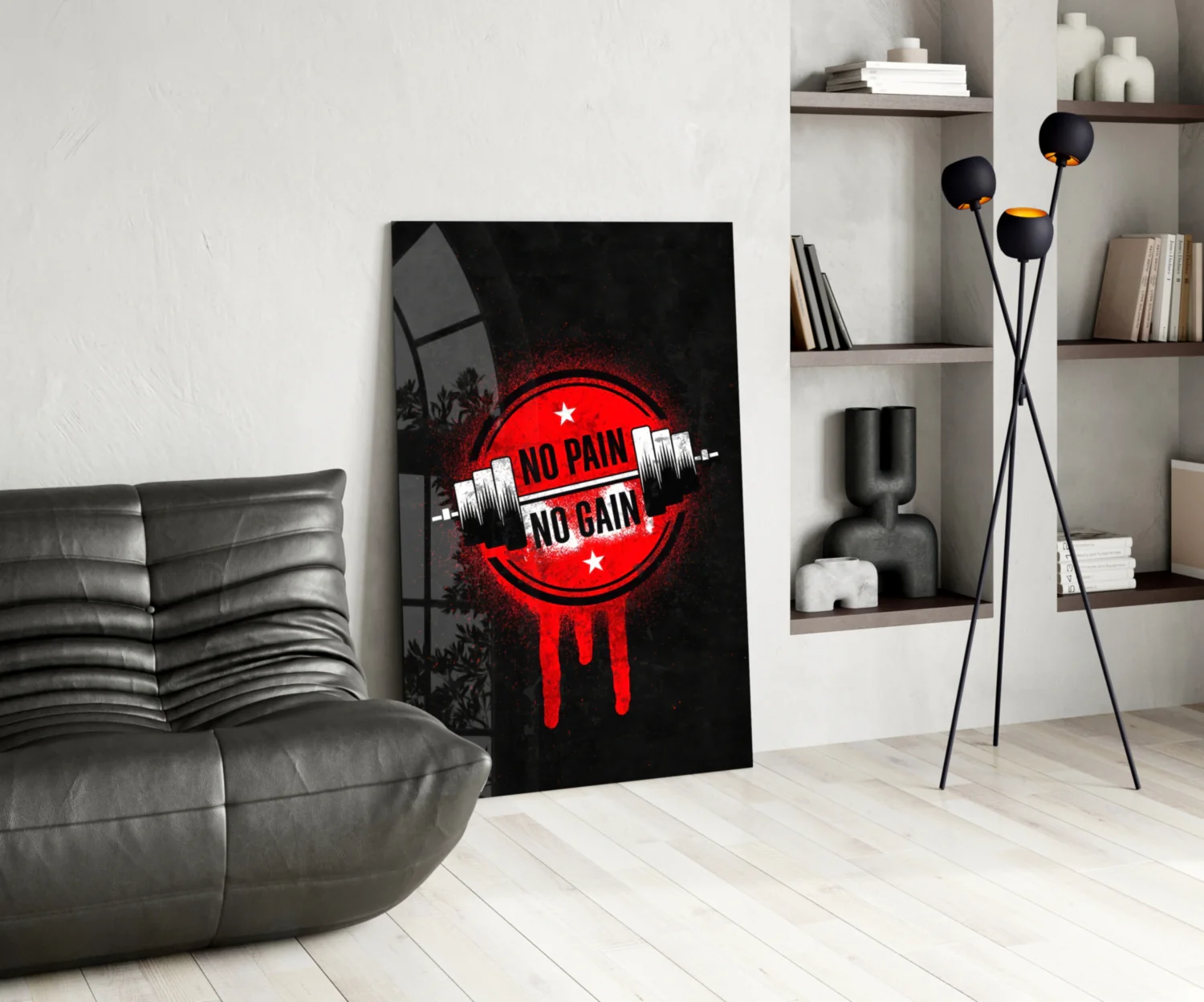 No Pain No Gain Glass Wall Art - Image 5