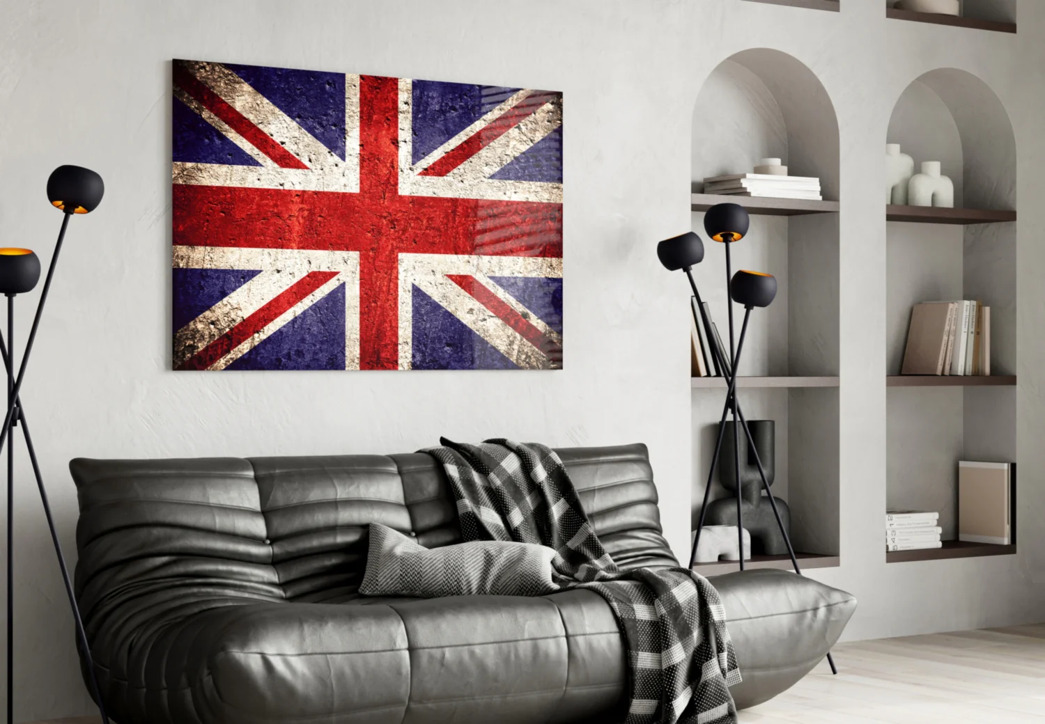 Flag of United Kingdom Glass Wall Art - Image 4