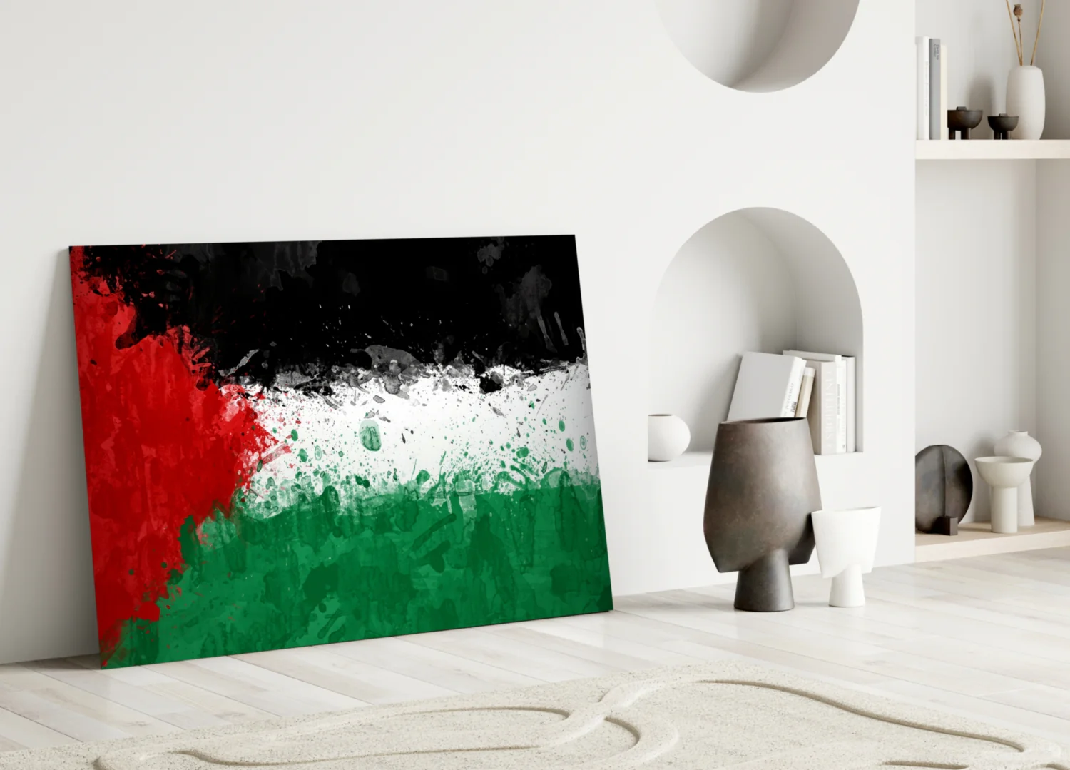 Flag of Palestina Glass Wall Art - Image 3