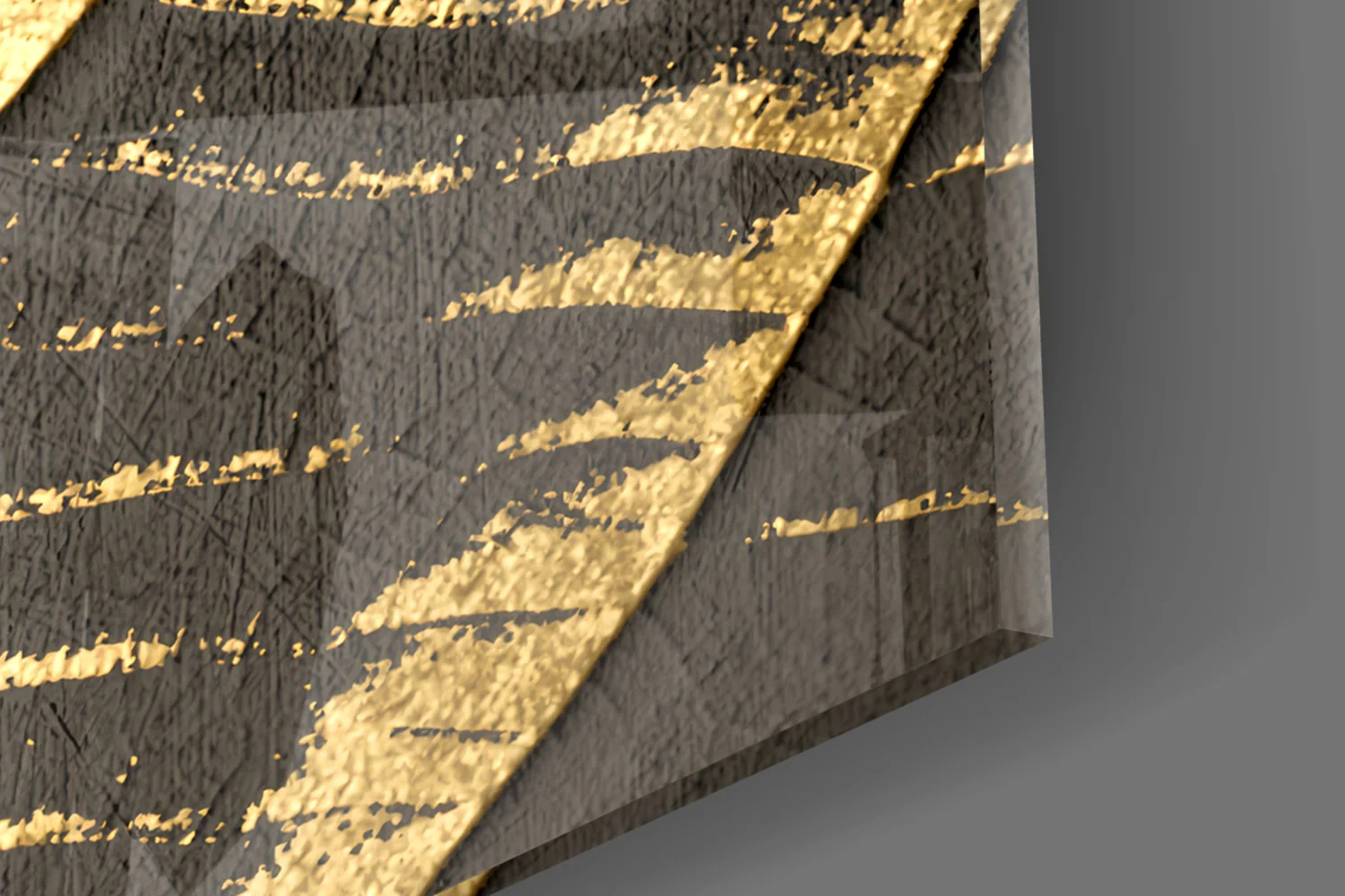 Golden Leaf Glass Wall Art - Image 7