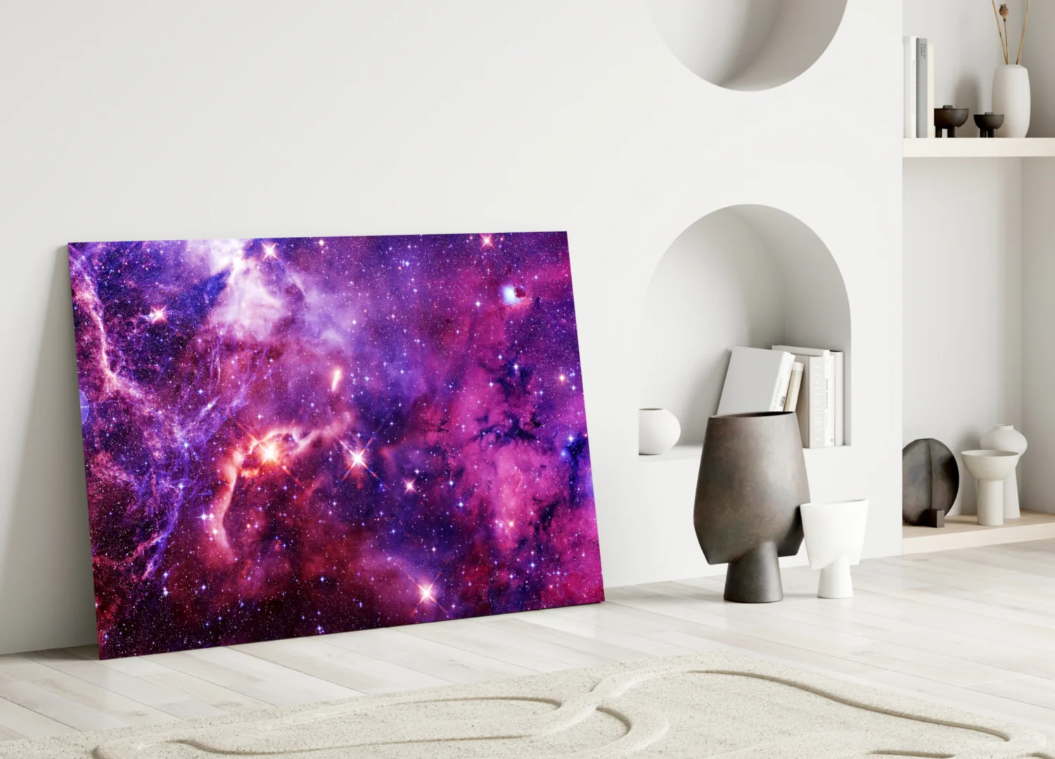 Space Purple Glass Wall Art - Image 3
