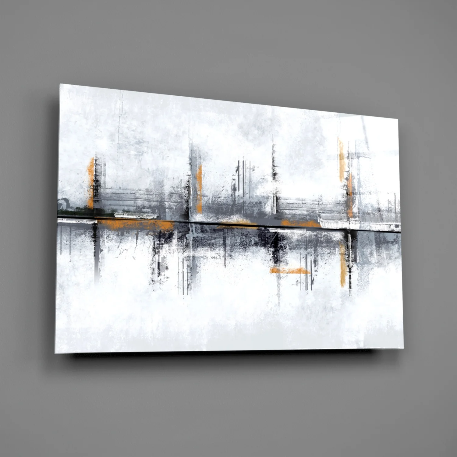 Abstract City Glass Wall Art - Image 2
