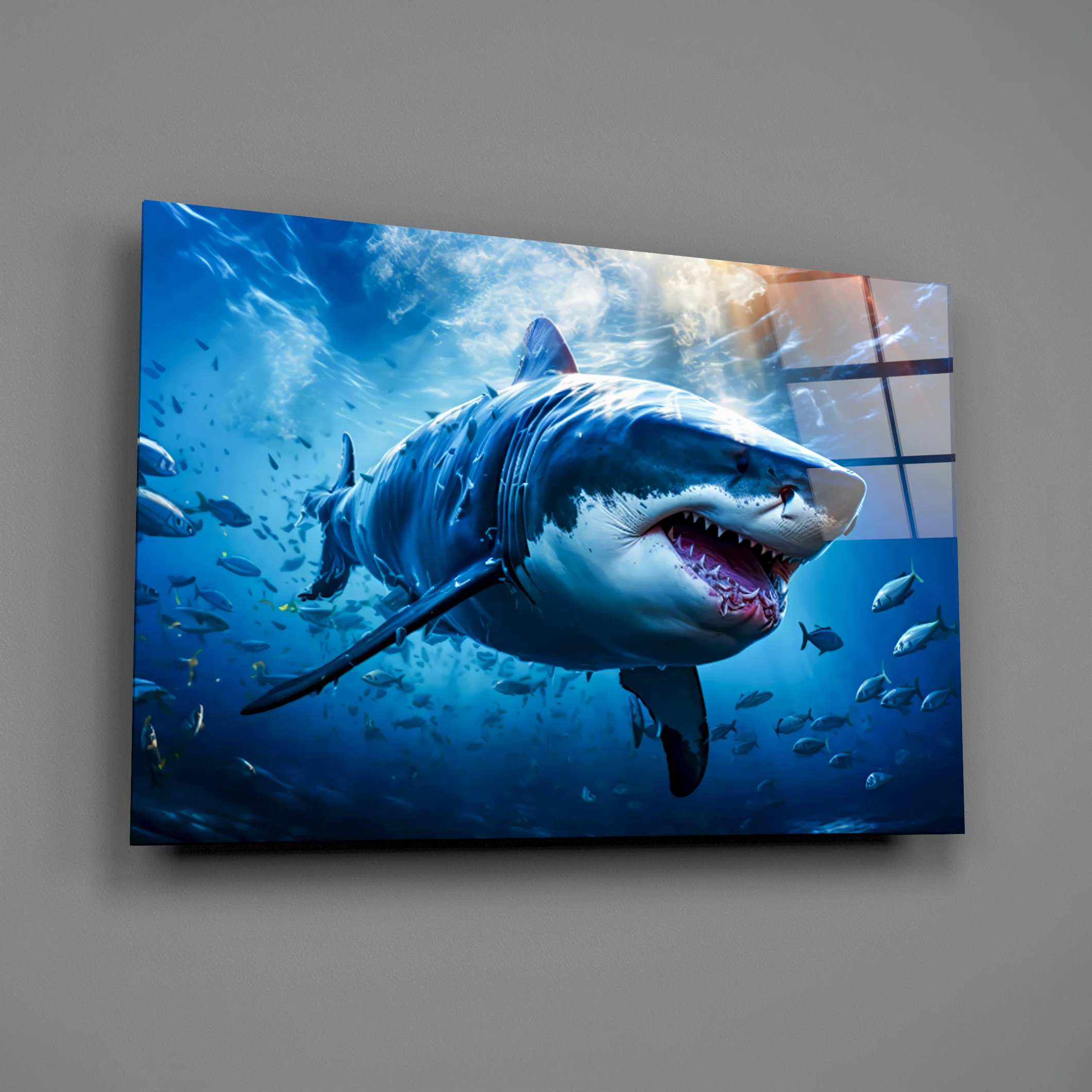 Shark Glass Wall Art - Image 2