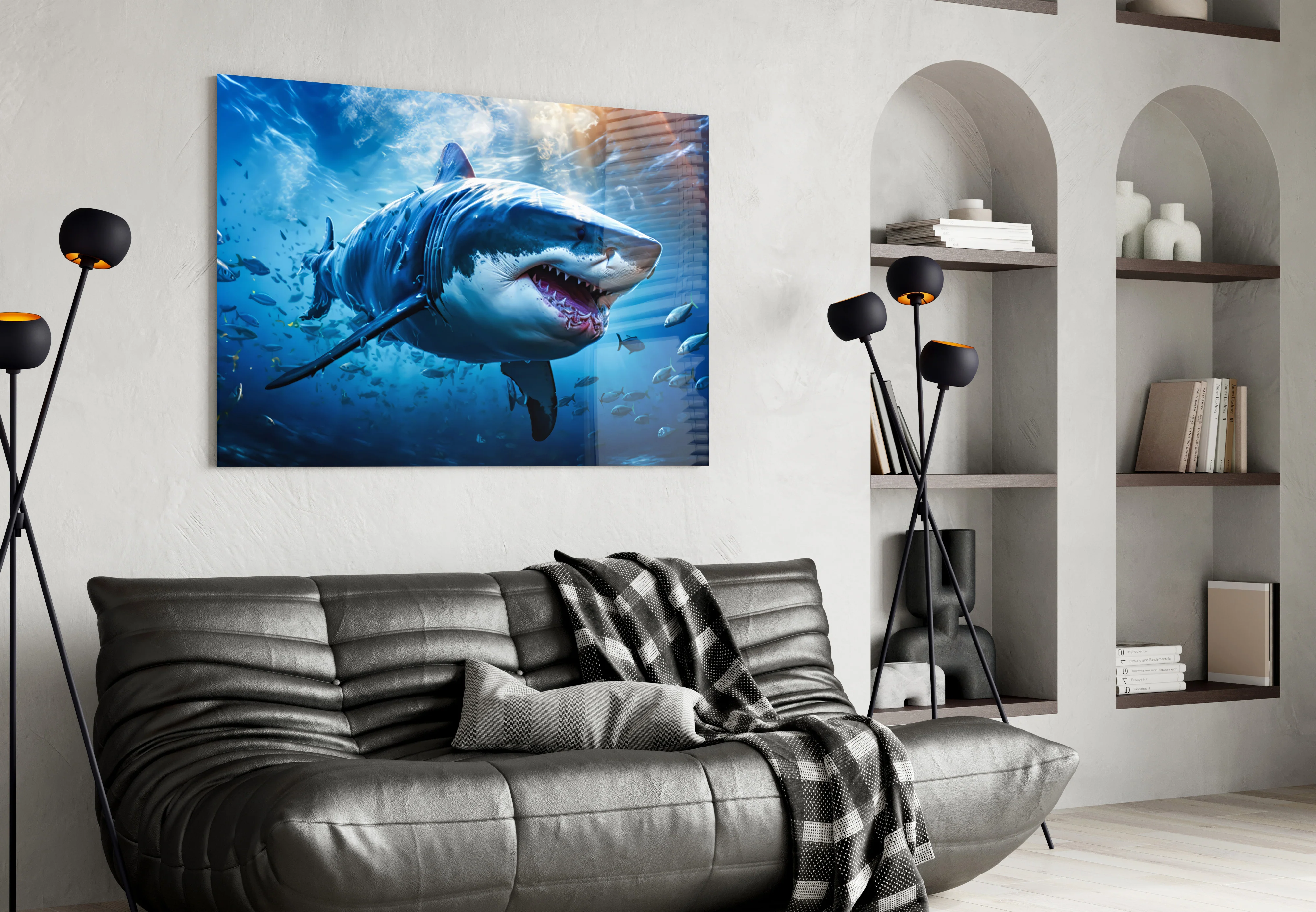 Shark Glass Wall Art - Image 3
