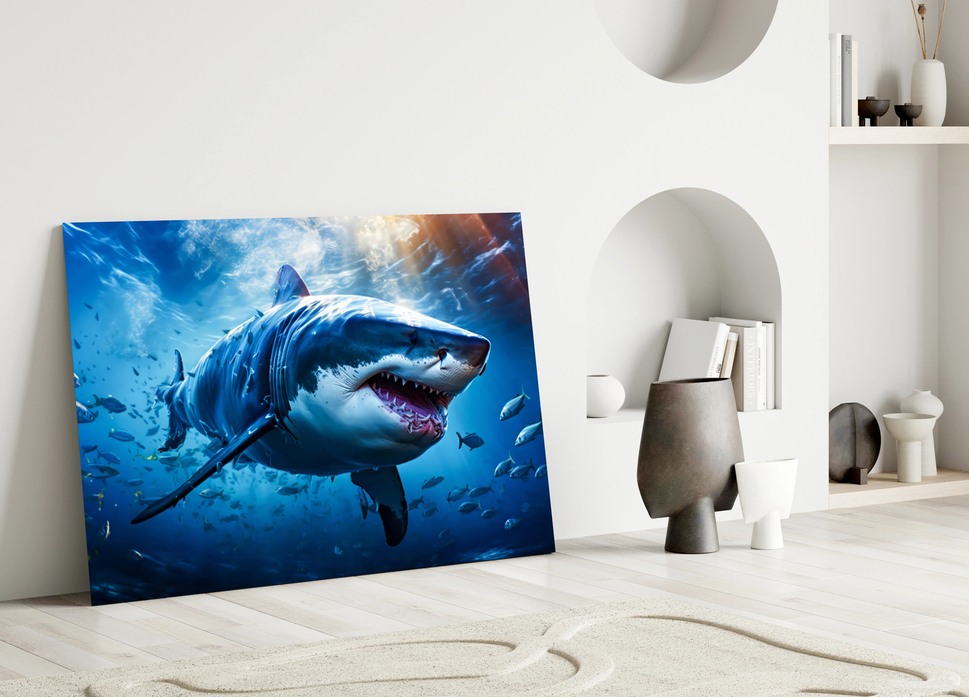 Shark Glass Wall Art - Image 4