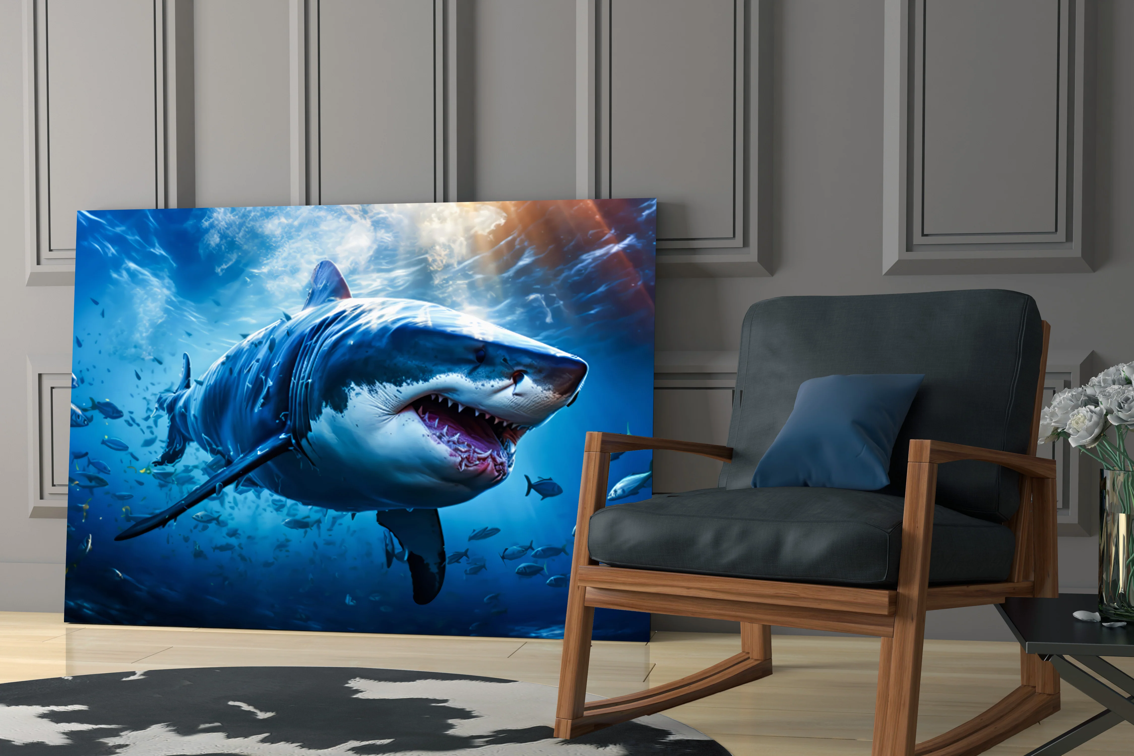 Shark Glass Wall Art - Image 6