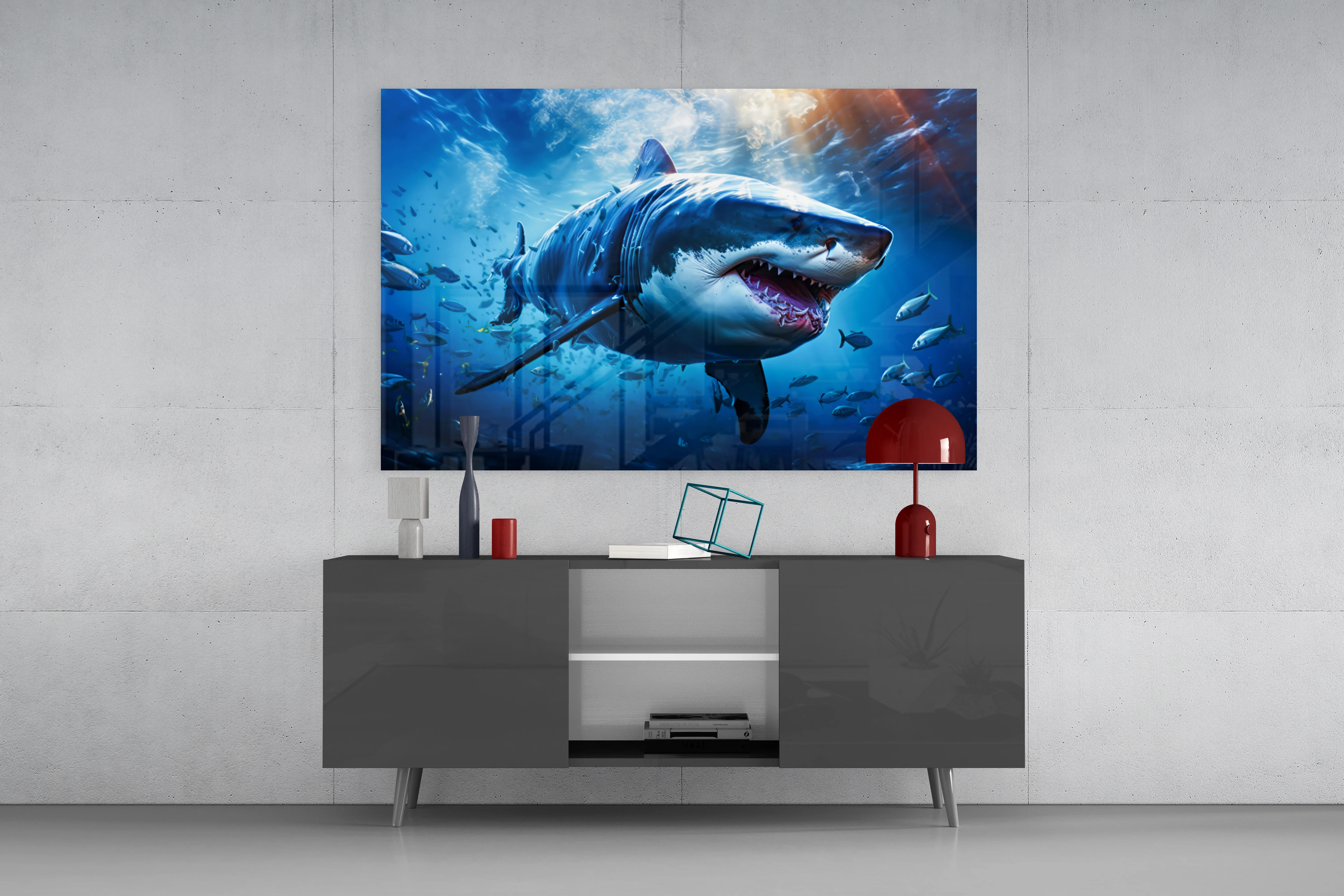 Shark Glass Wall Art - Image 7