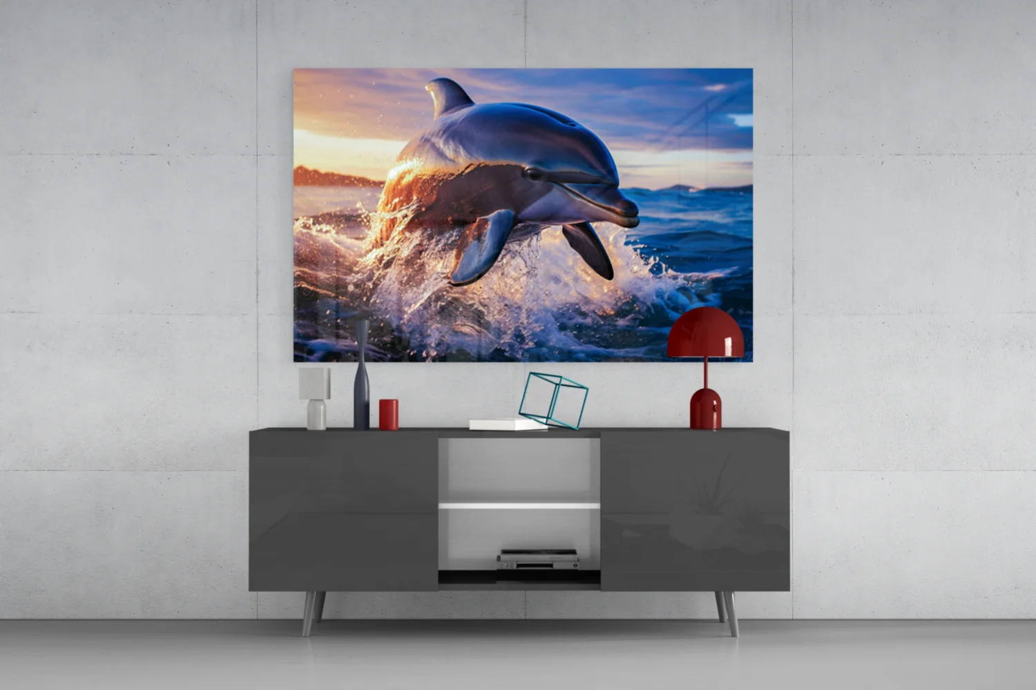 Dolphin Glass Wall Art - Image 8